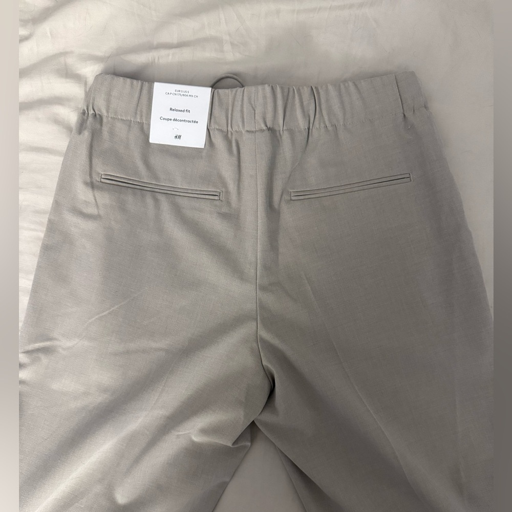 H&M Relaxed Fit Pants in Tan NEW
